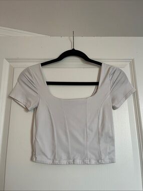 Forever 21 White Square Neck Crop Top